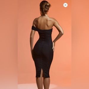 Oh polly-Single Strap Midaxi Dress in Black